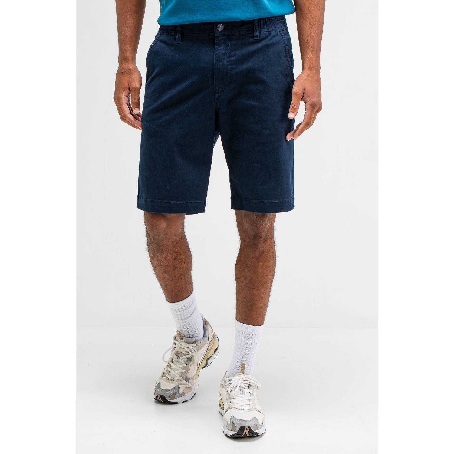 Butcher of Blue regular chino short donkerblauw