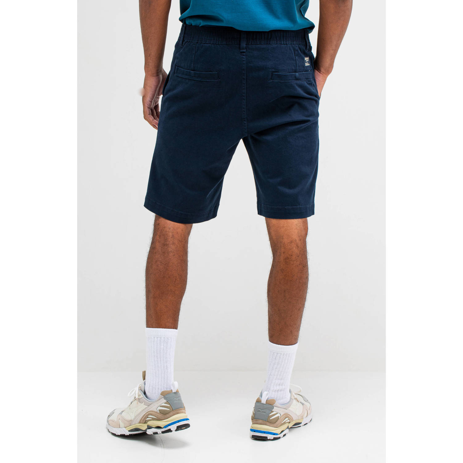 Butcher of Blue regular chino short donkerblauw
