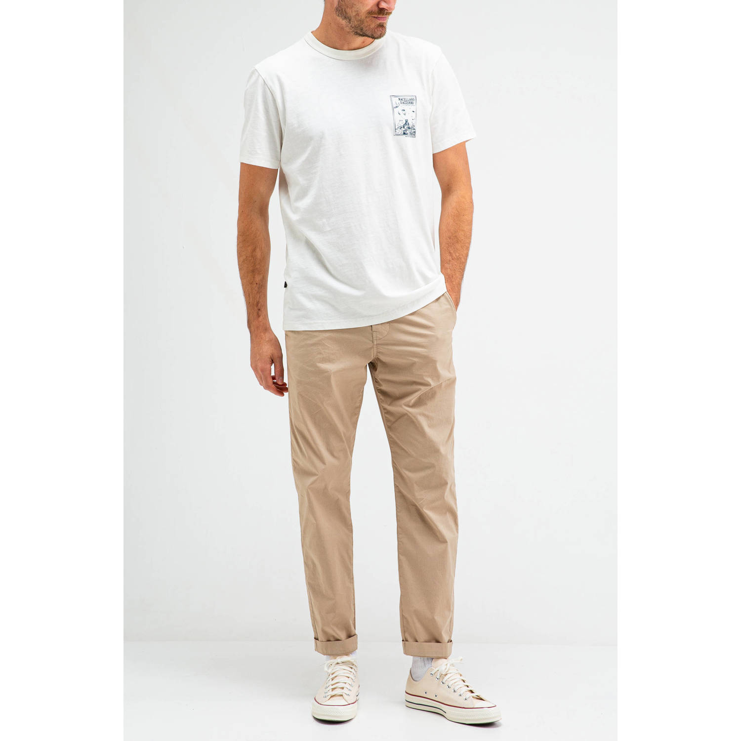 BUTCHER OF BLUE Heren Polo's & T-shirts Fresco Dazzuro Tee Wit