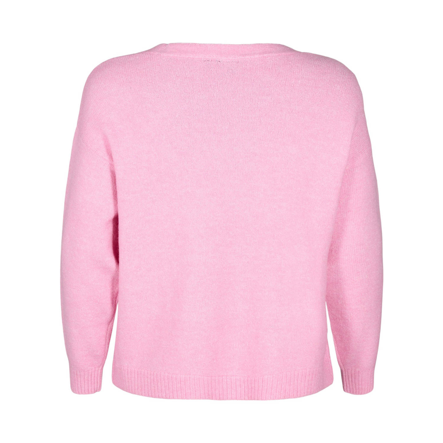 Zizzi gebreid vest lichtroze