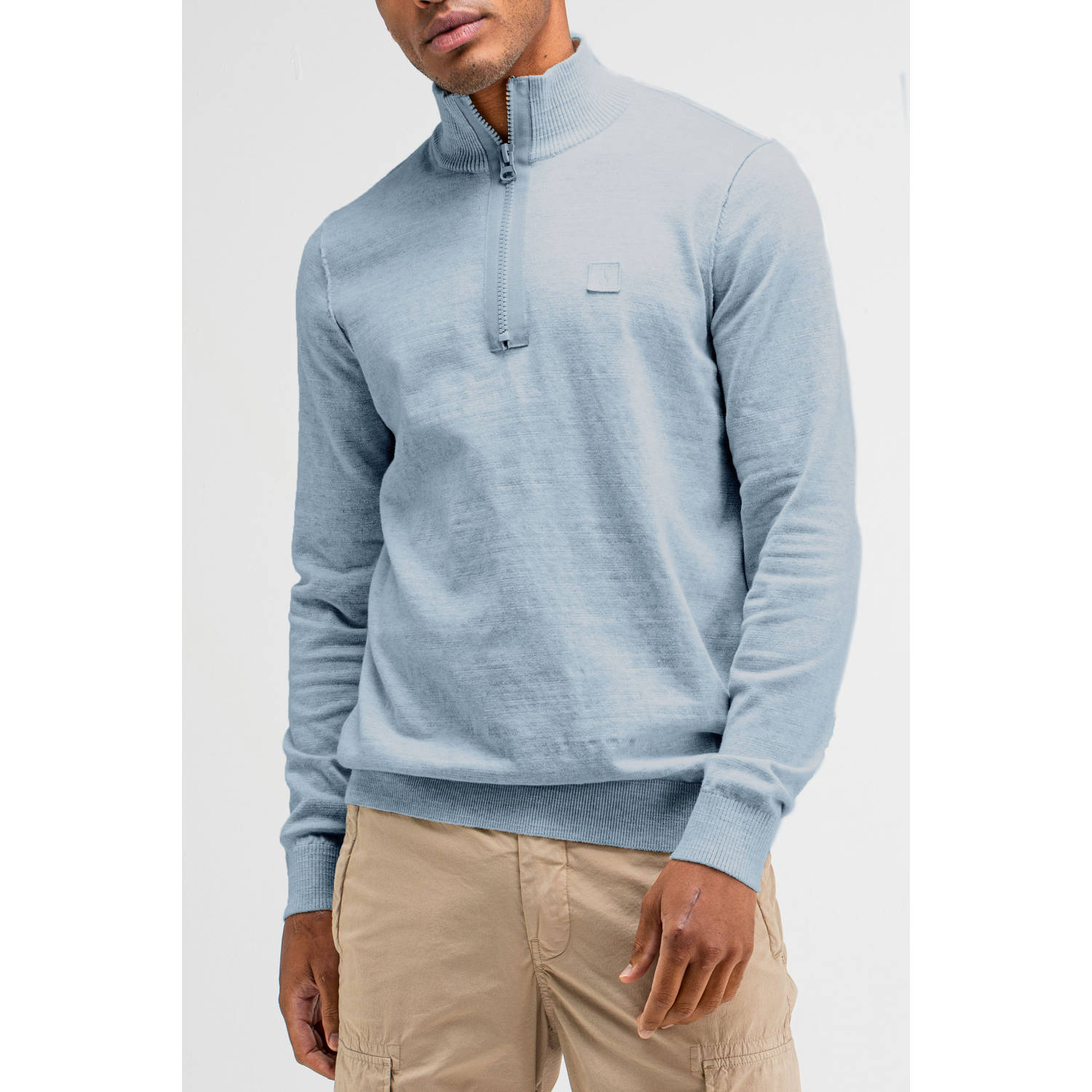 BUTCHER OF BLUE Heren Truien & Vesten Lt Clifden Half Zip Blauw