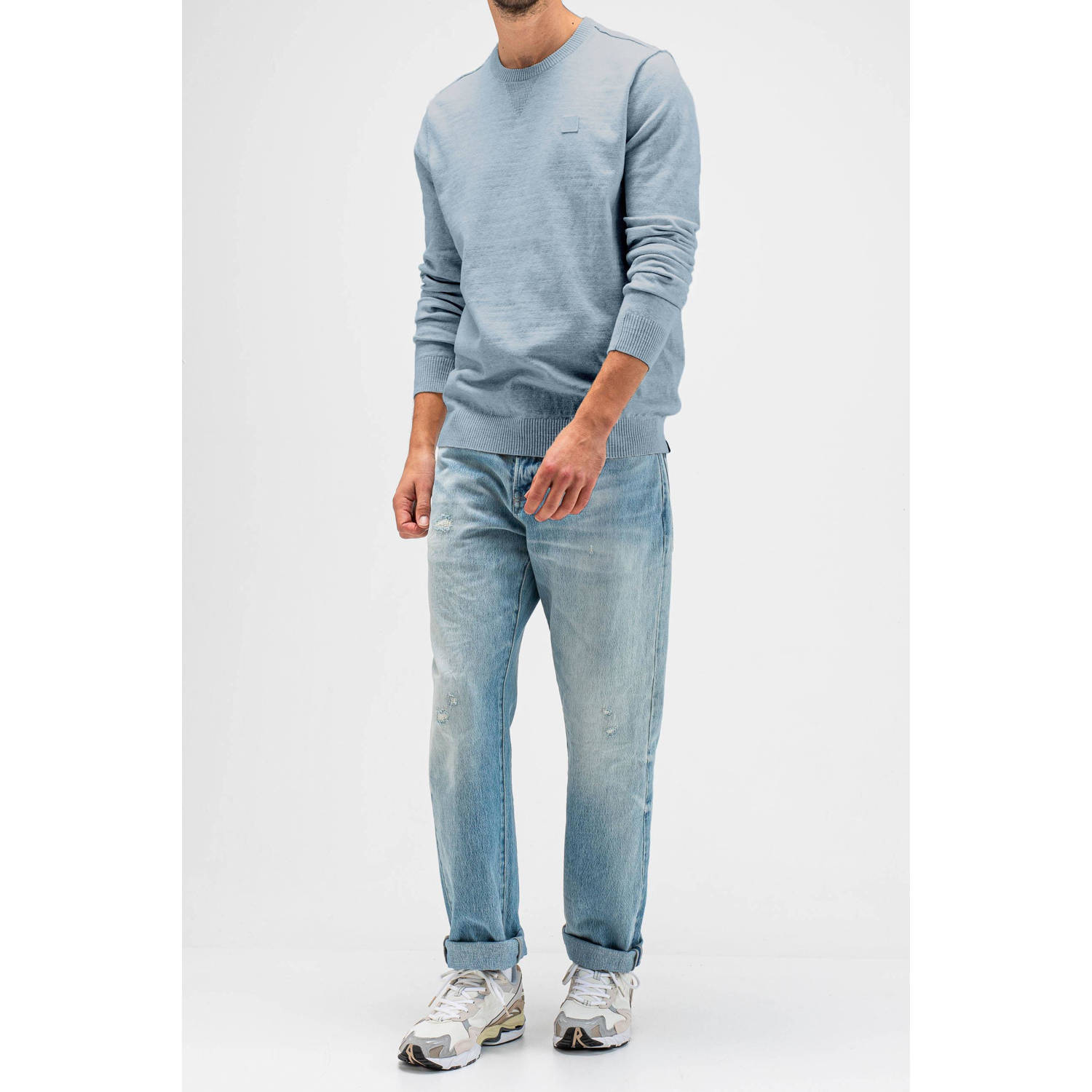 Butcher of Blue Clifden gebreide trui blauw