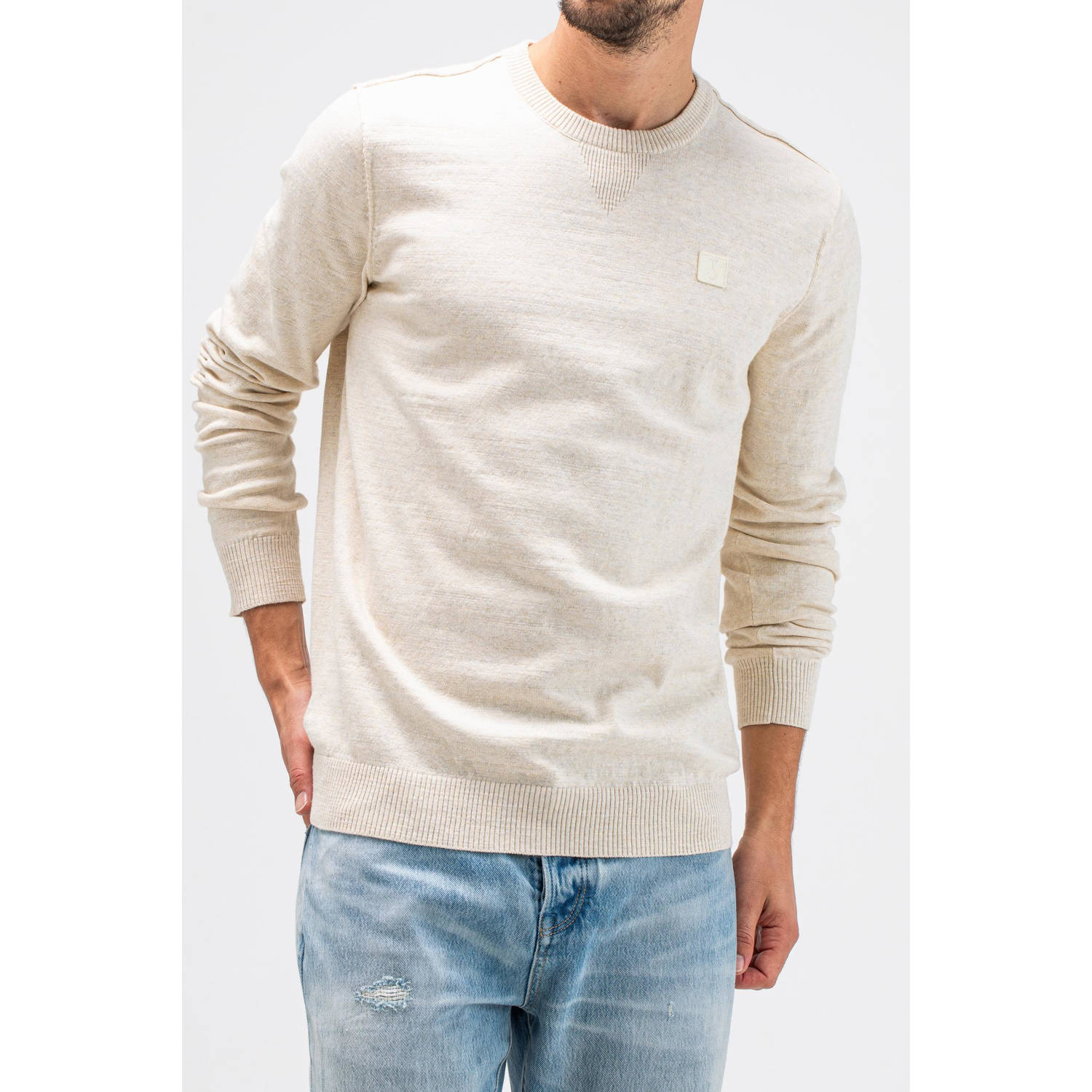 BUTCHER OF BLUE Heren Truien & Vesten Lt Clifden Crew Beige