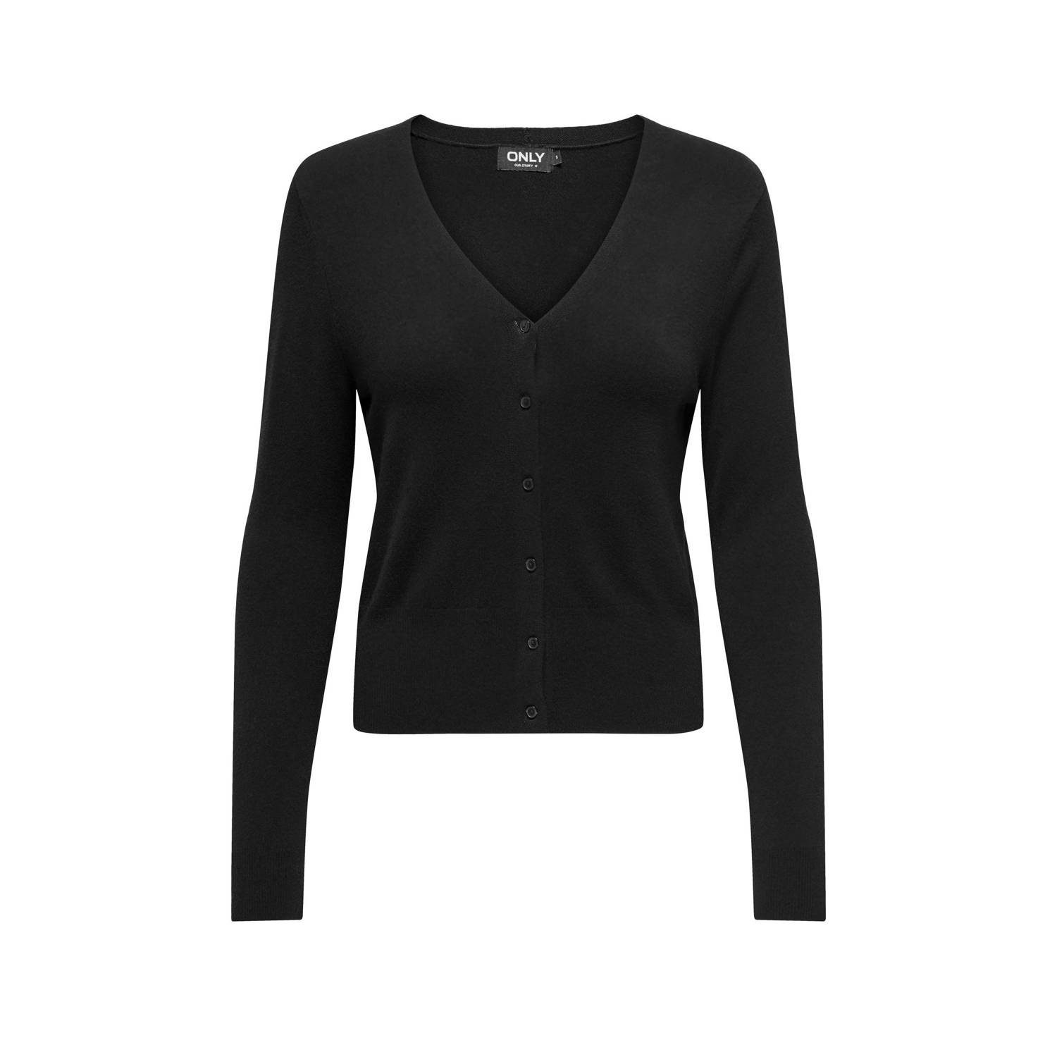 Only Carmakoma Life V-Hals Vest Gebreid Black Dames