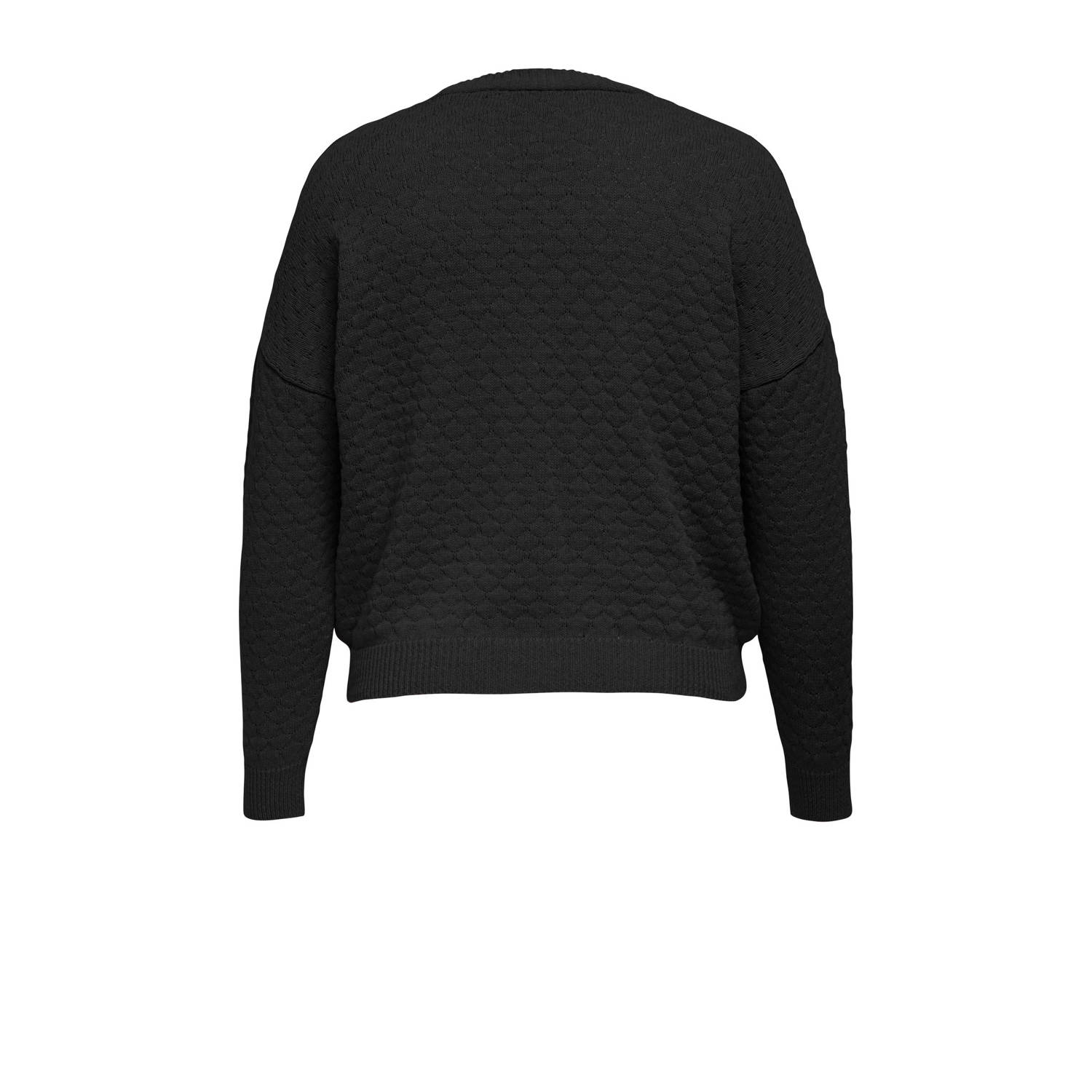 ONLY CARMAKOMA vest zwart gebreid