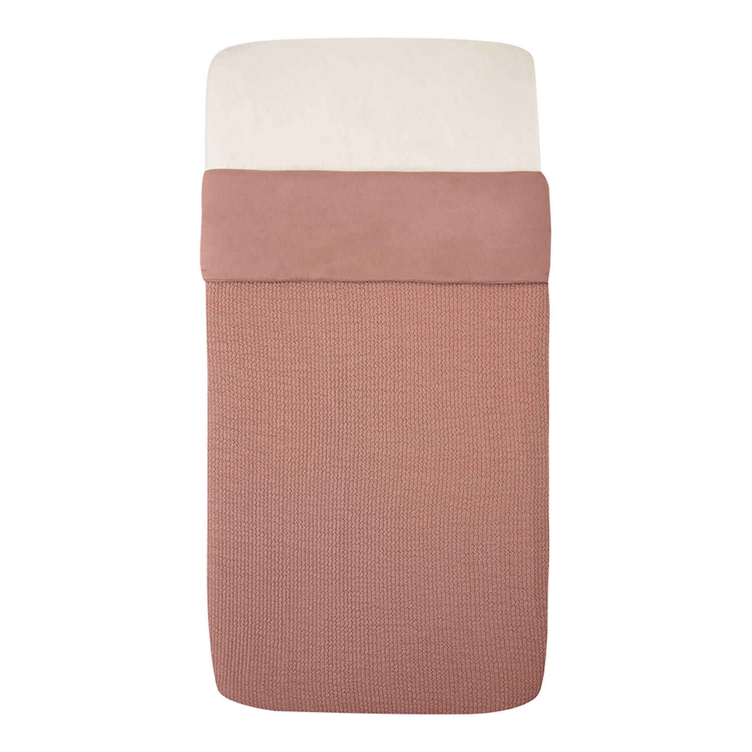 Witlof for kids Tuck-Inn all season wiegdeken Dusty Pink waves