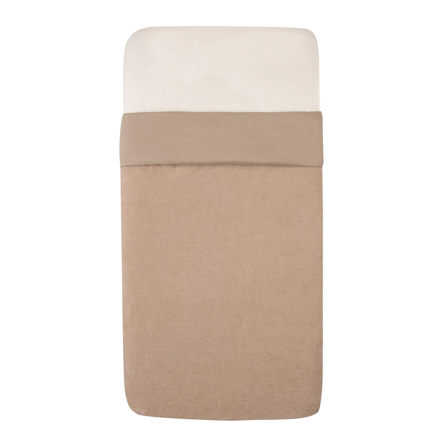Witlof for kids Tuck-Inn all season ledikantdeken Urban Taupe velvet rib