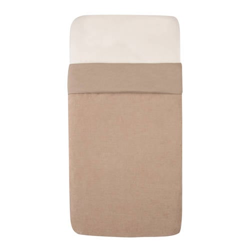 Witlof for kids Tuck-Inn all season ledikantdeken Urban Taupe velvet rib afbeelding