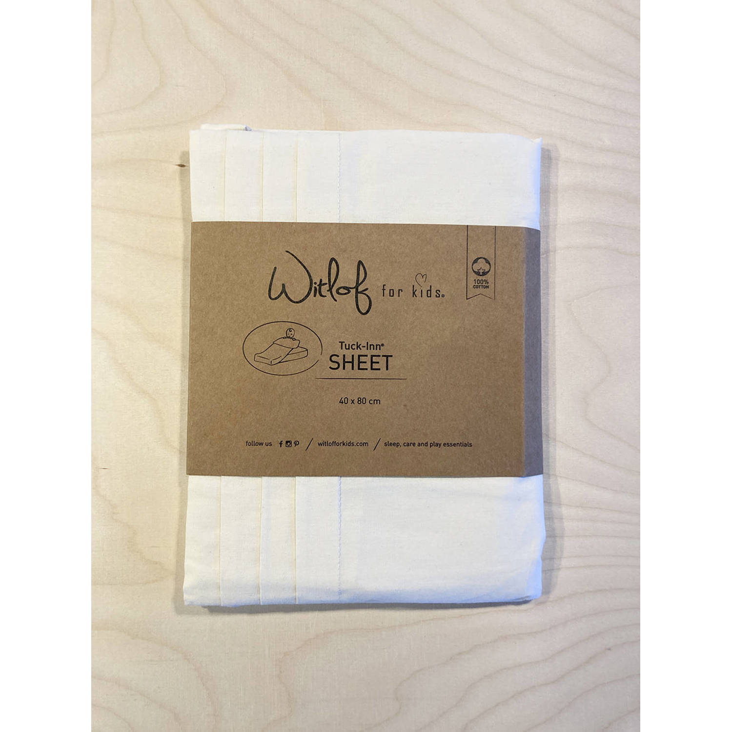 Witlof for kids Tuck-Inn wieglaken Off White