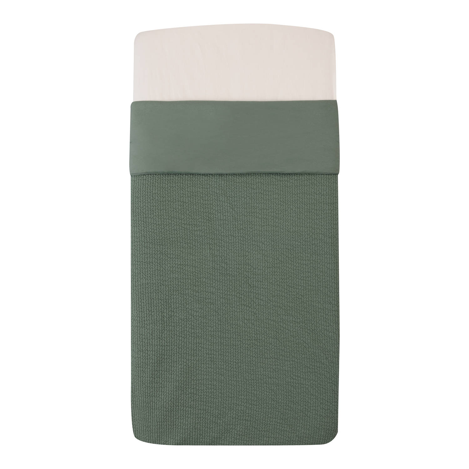 Witlof for kids Tuck-Inn all season wiegdeken Forest Green waves