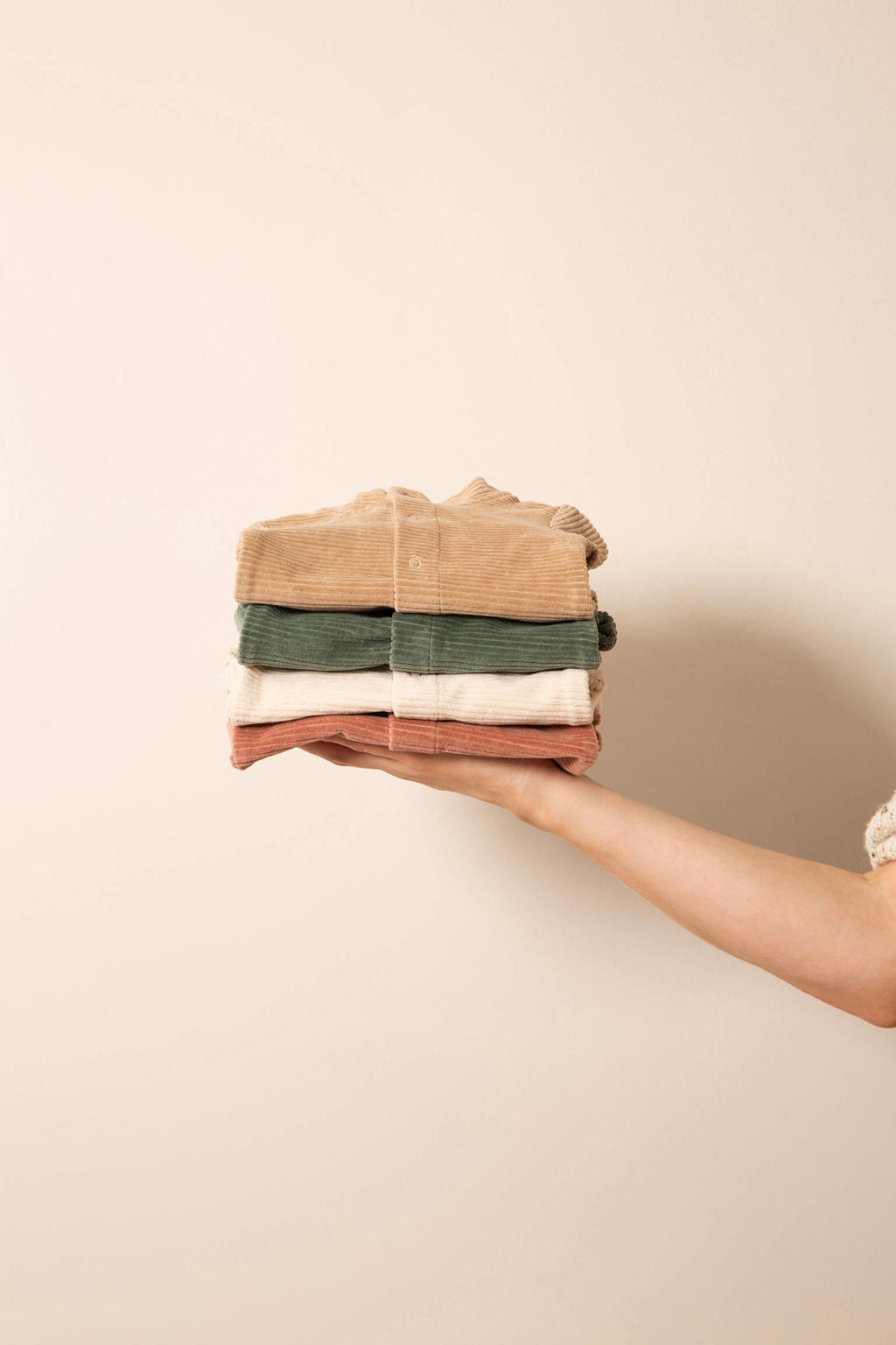 Witlof for kids boxpakje Urban Taupe velvet rib