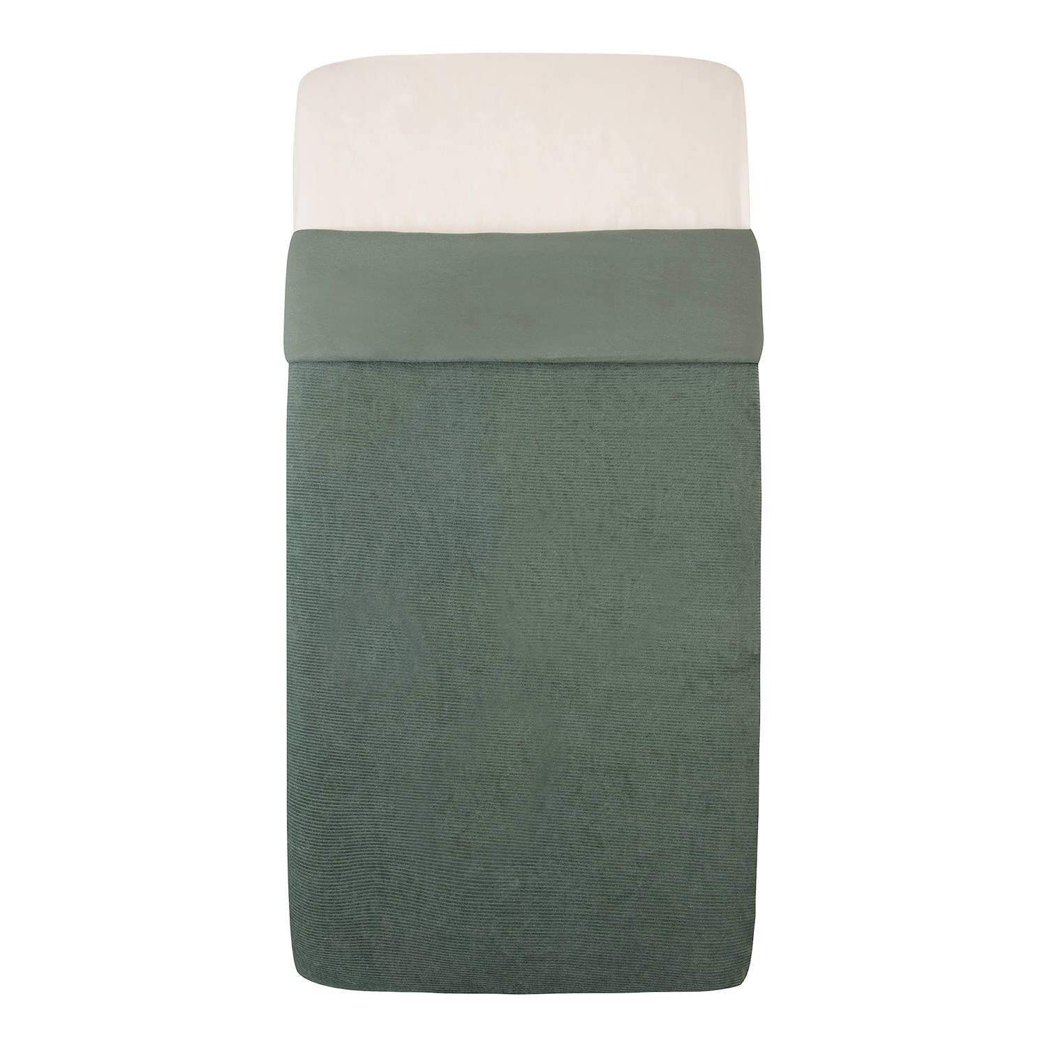 Witlof for kids Tuck-Inn all season wiegdeken Forest Green velvet rib