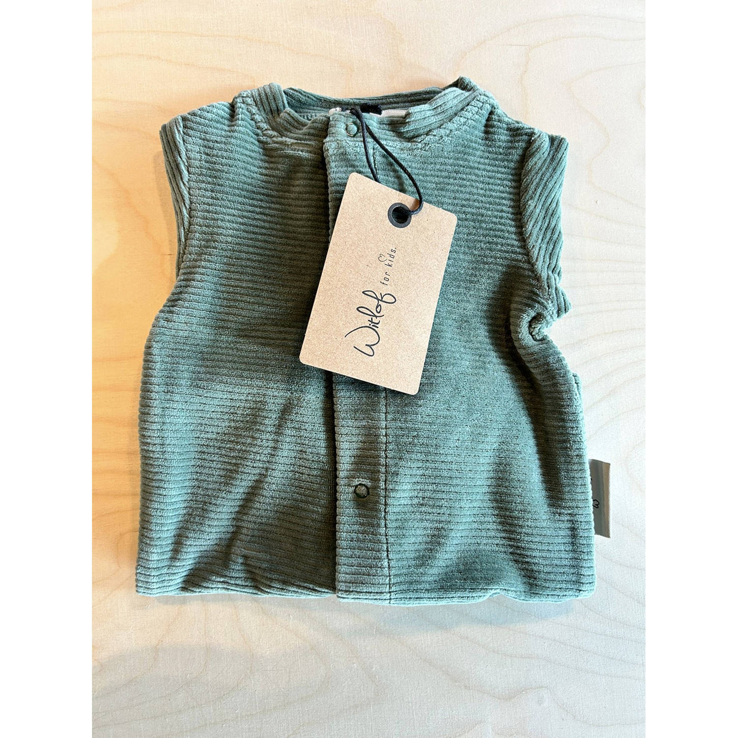 Witlof for kids boxpakje Forest Green velvet rib