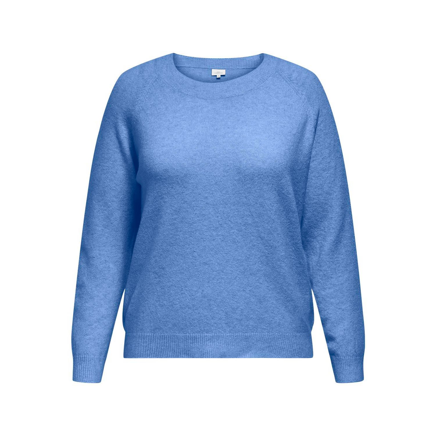ONLY CARMAKOMA trui blauw fijn gebreid