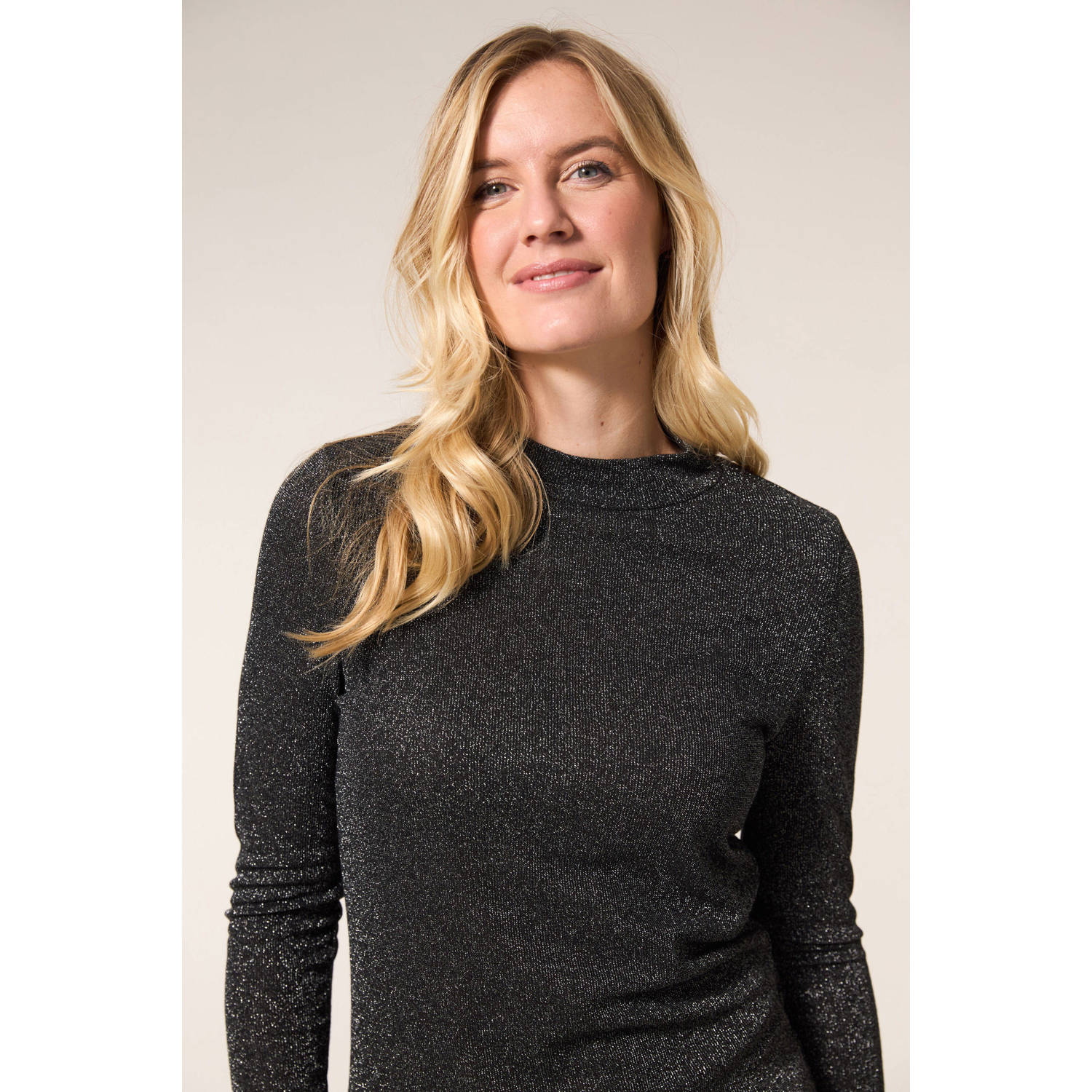 Miss Etam glitter top zwart