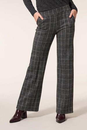 wide leg pantalon grijs lurex