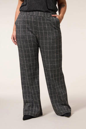 wide leg broek grijs lurex