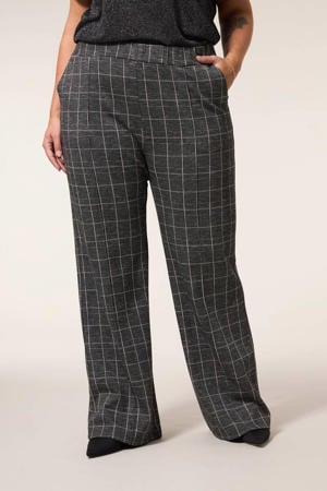 wide leg broek grijs lurex