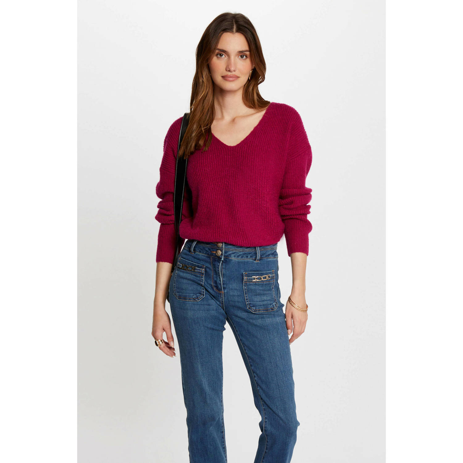 Morgan gebreide trui roze