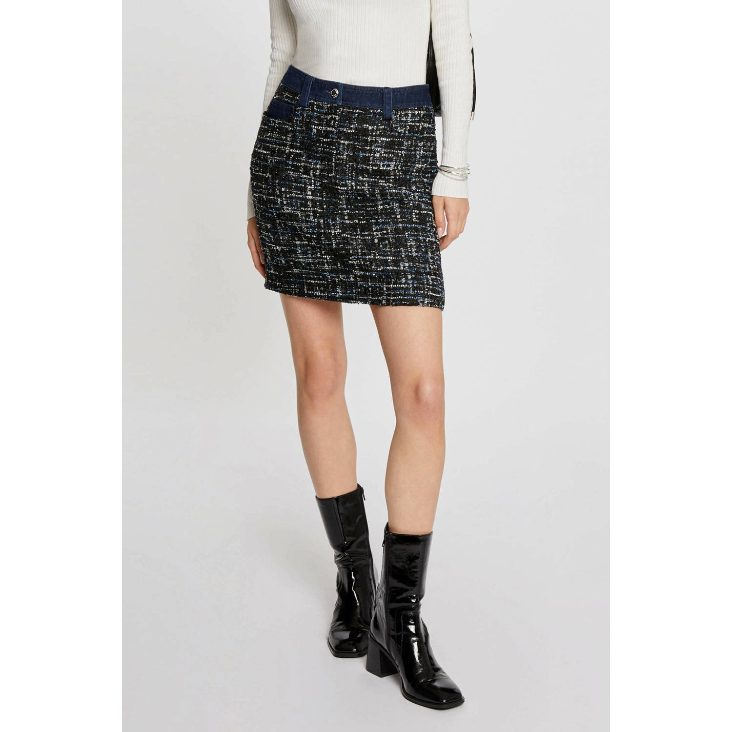 Morgan tweed korte rok multi