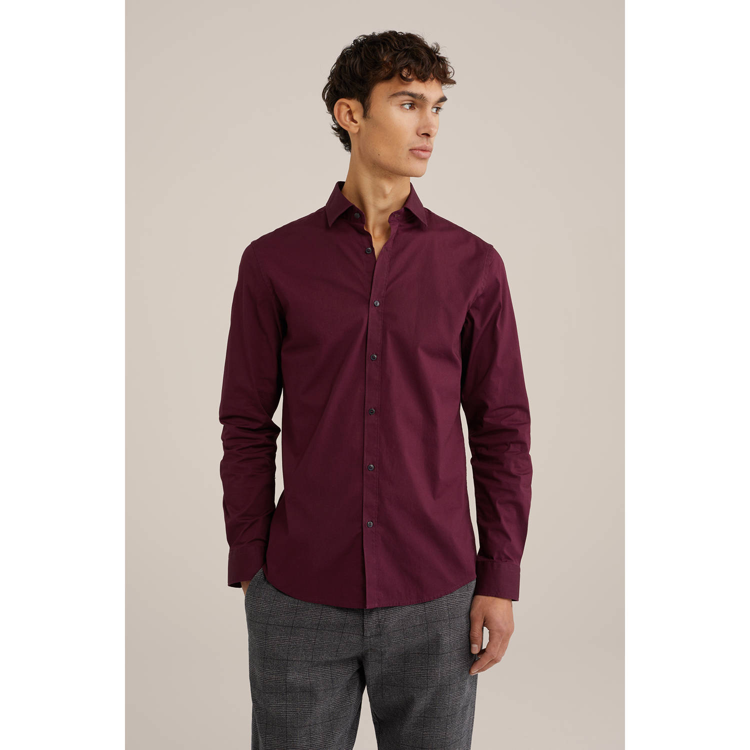 WE Fashion WE Fundamentals overhemd bordeaux