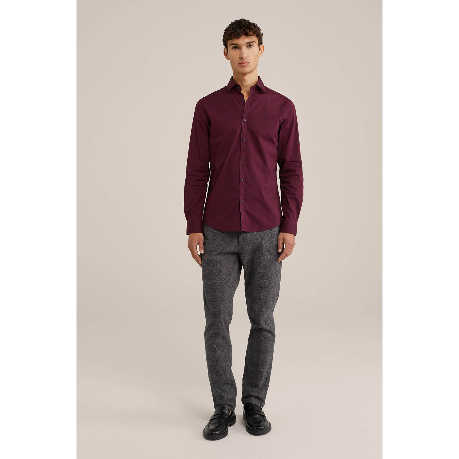 WE Fashion WE Fundamentals overhemd bordeaux