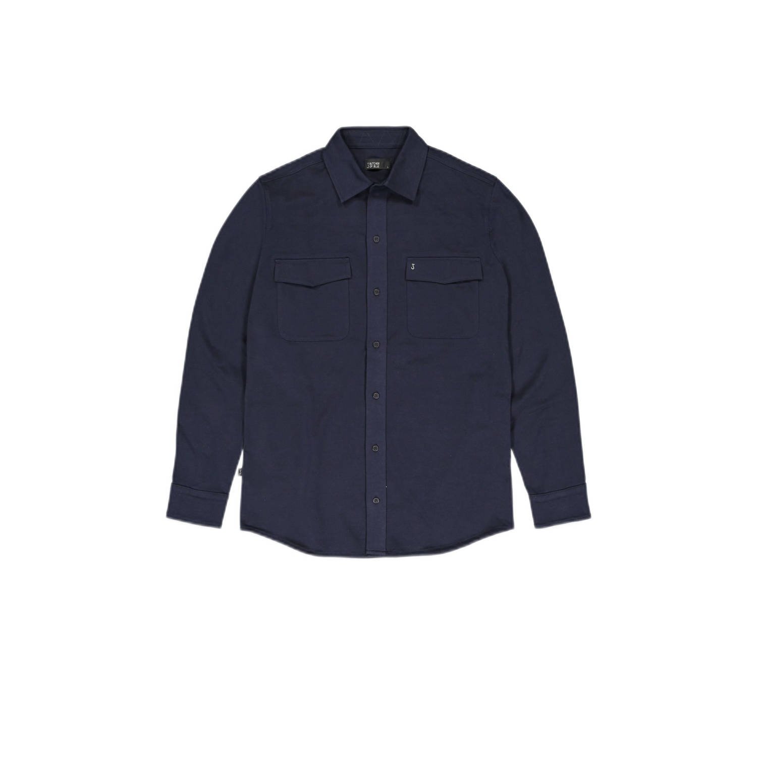 BUTCHER OF BLUE Heren Overshirts Finn Pocket Jersey Shirt Donkerblauw