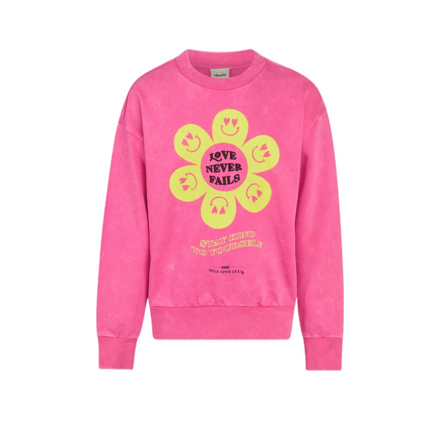 Shoeby sweater met printopdruk roze
