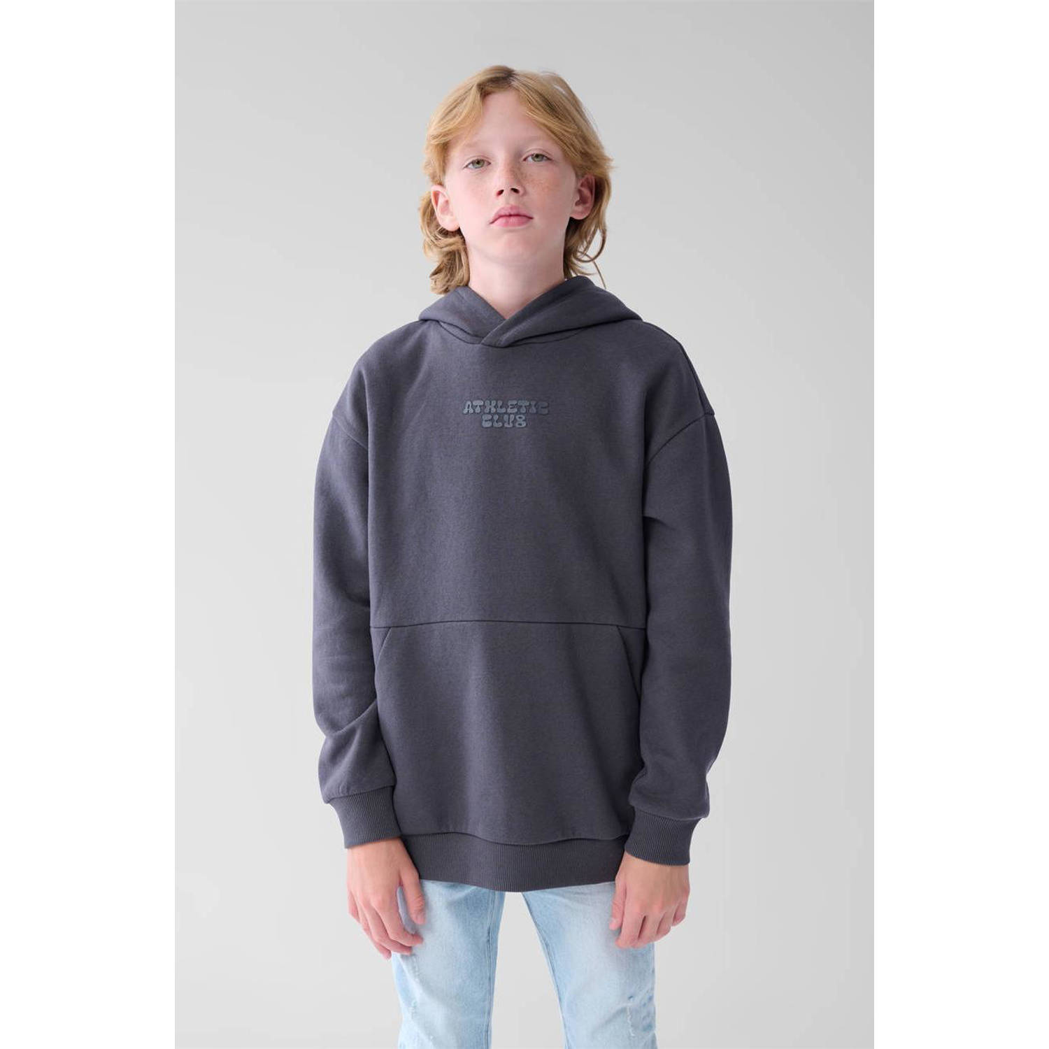 Shoeby hoodie met backprint donkergrijs