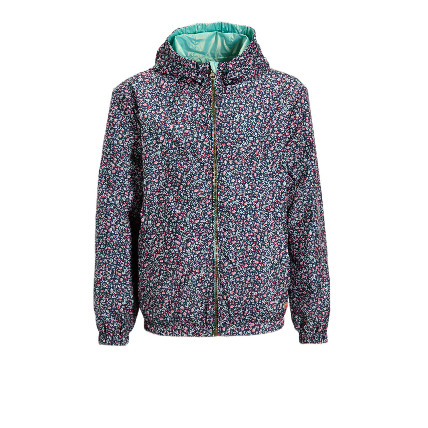 Orange Stars reversible jacket ditsy floral print
