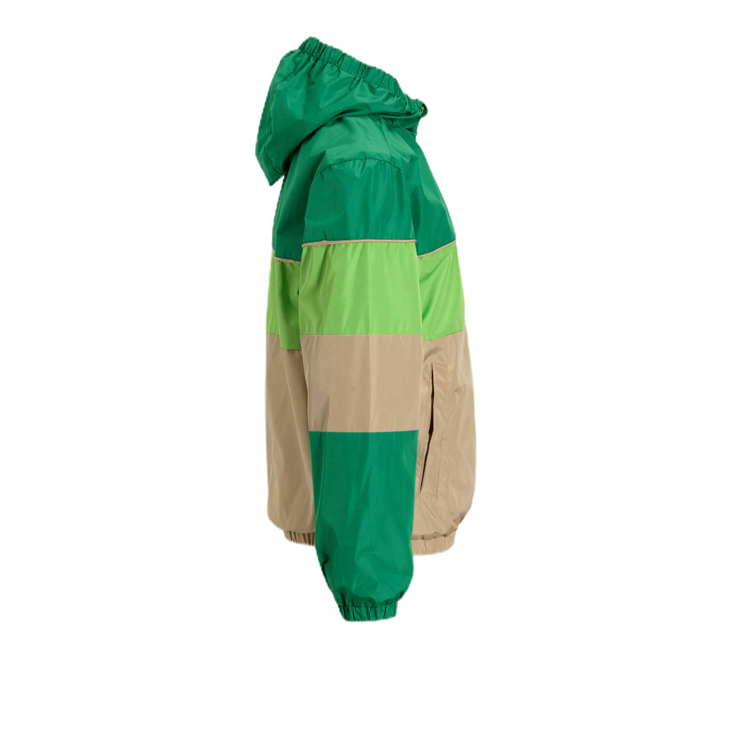 Orange Stars coulourblock sporty jacket groen