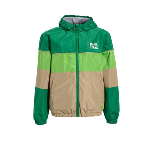 Orange Stars coulourblock sporty jacket groen afbeelding