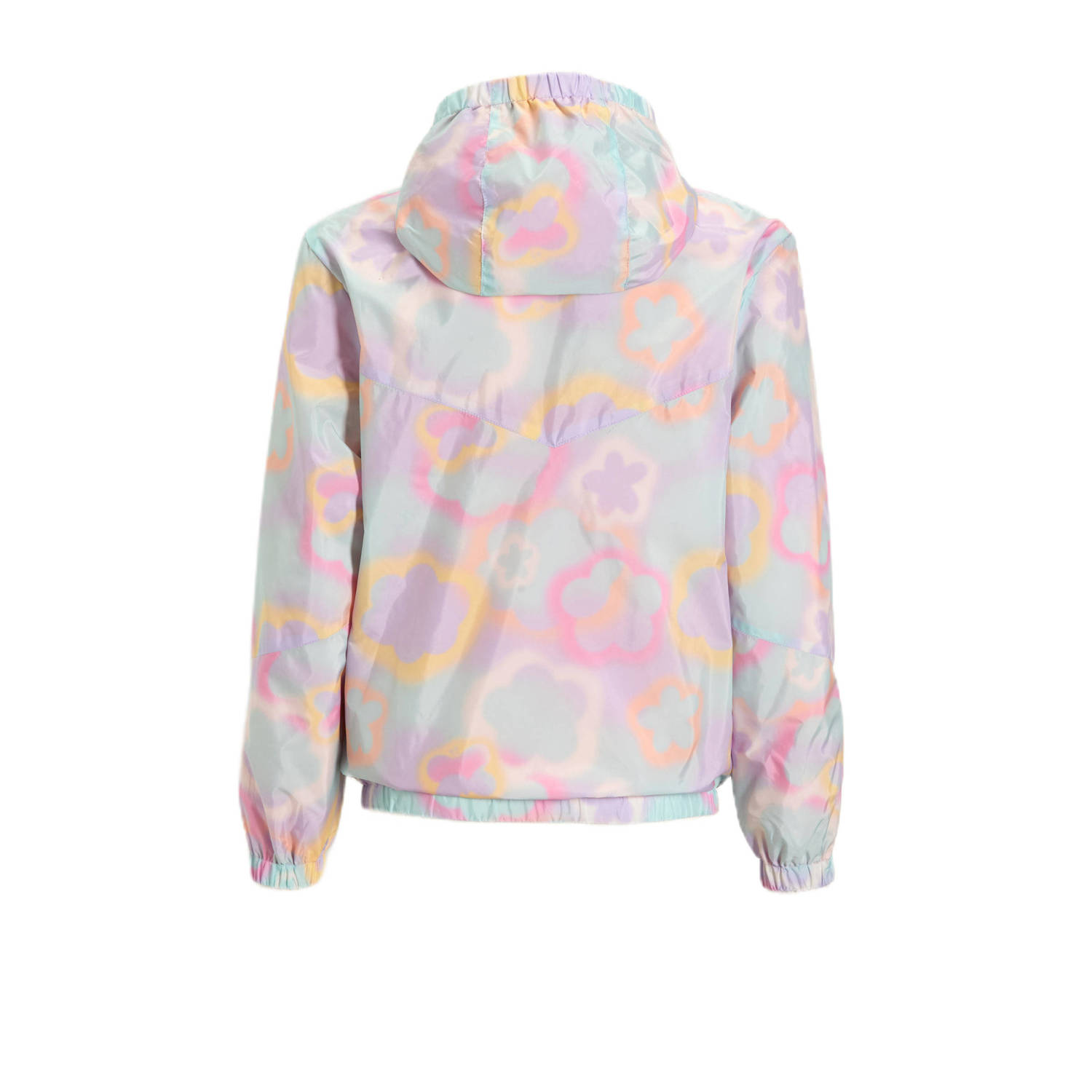 Orange Stars reversible jacket blurred floral