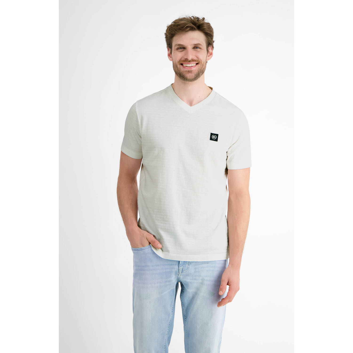 Lerros T-shirt met V-hals