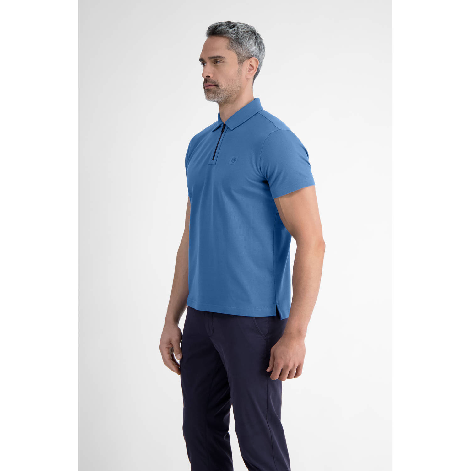 LERROS regular polo blauw