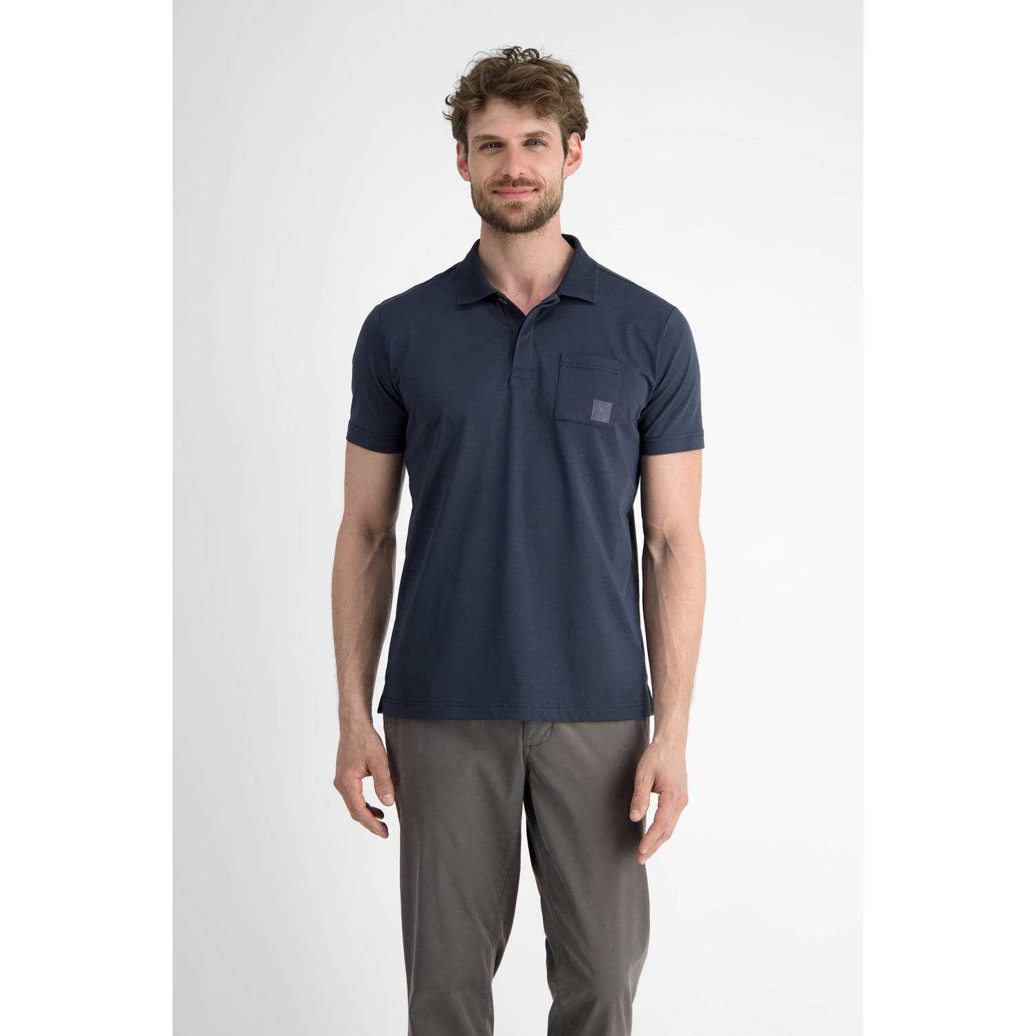 Lerros Poloshirt met geborduurd logo