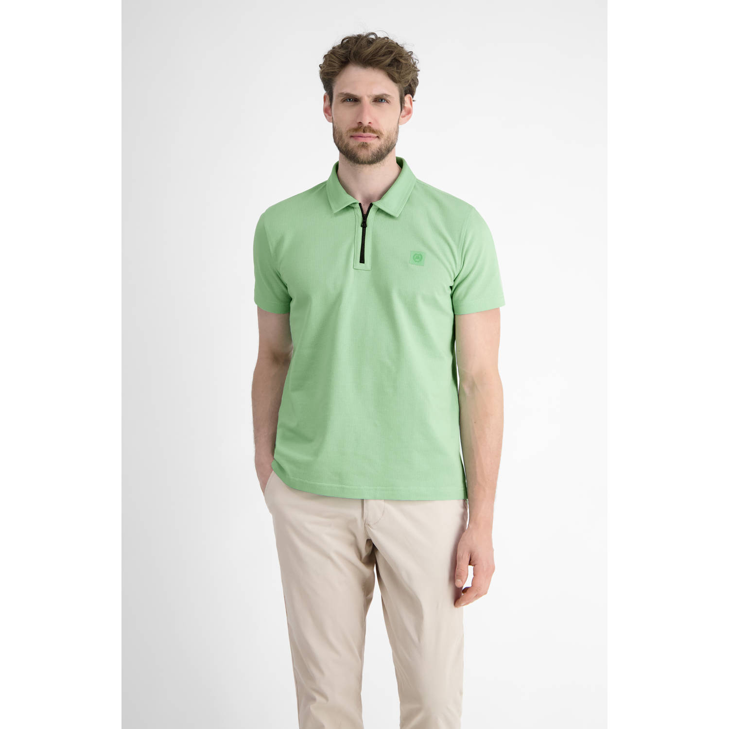 Lerros Regular fit poloshirt met logodetail
