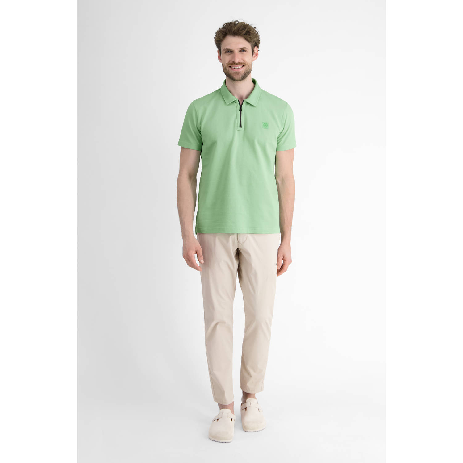 LERROS regular polo groen