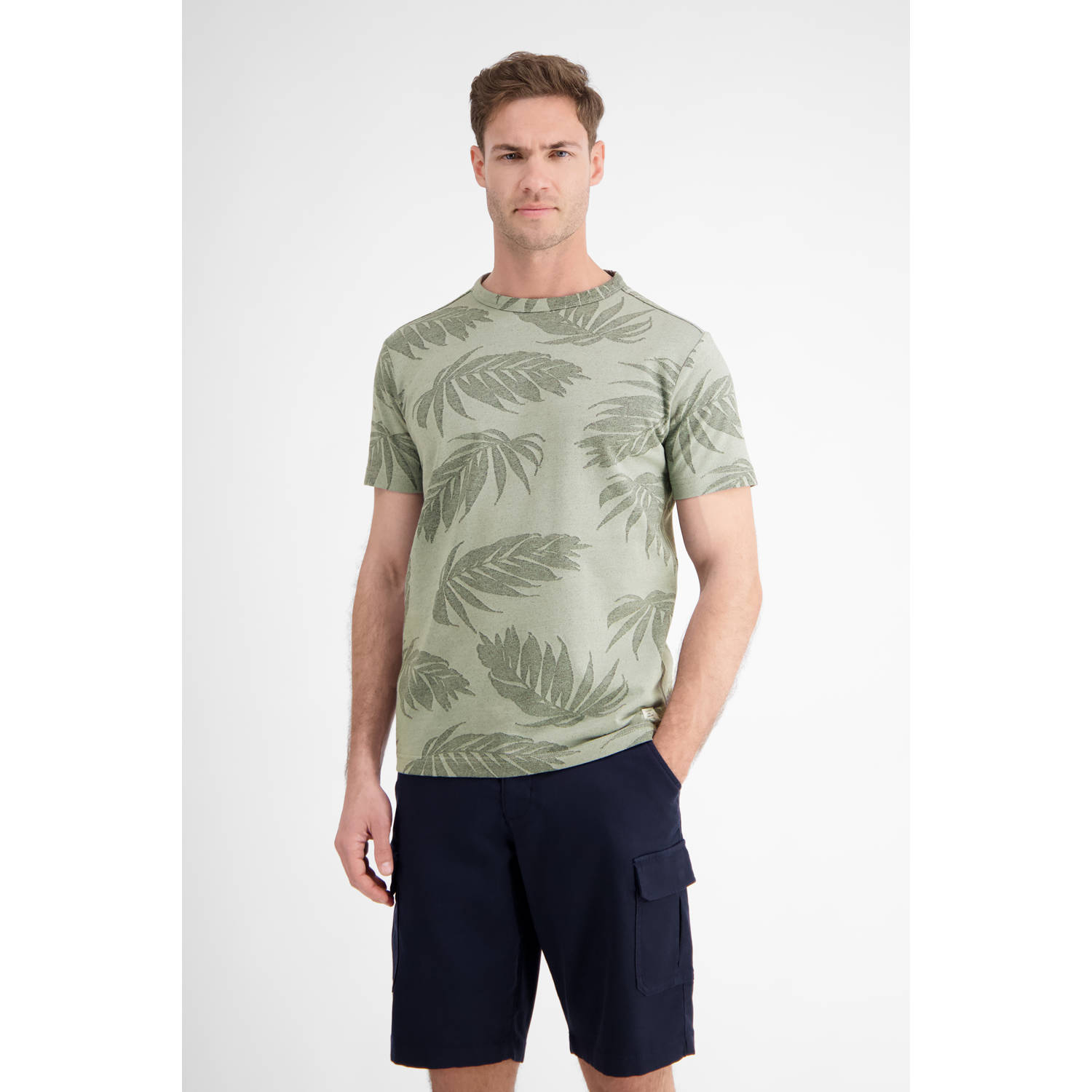 Lerros T-shirt met structuurmotief