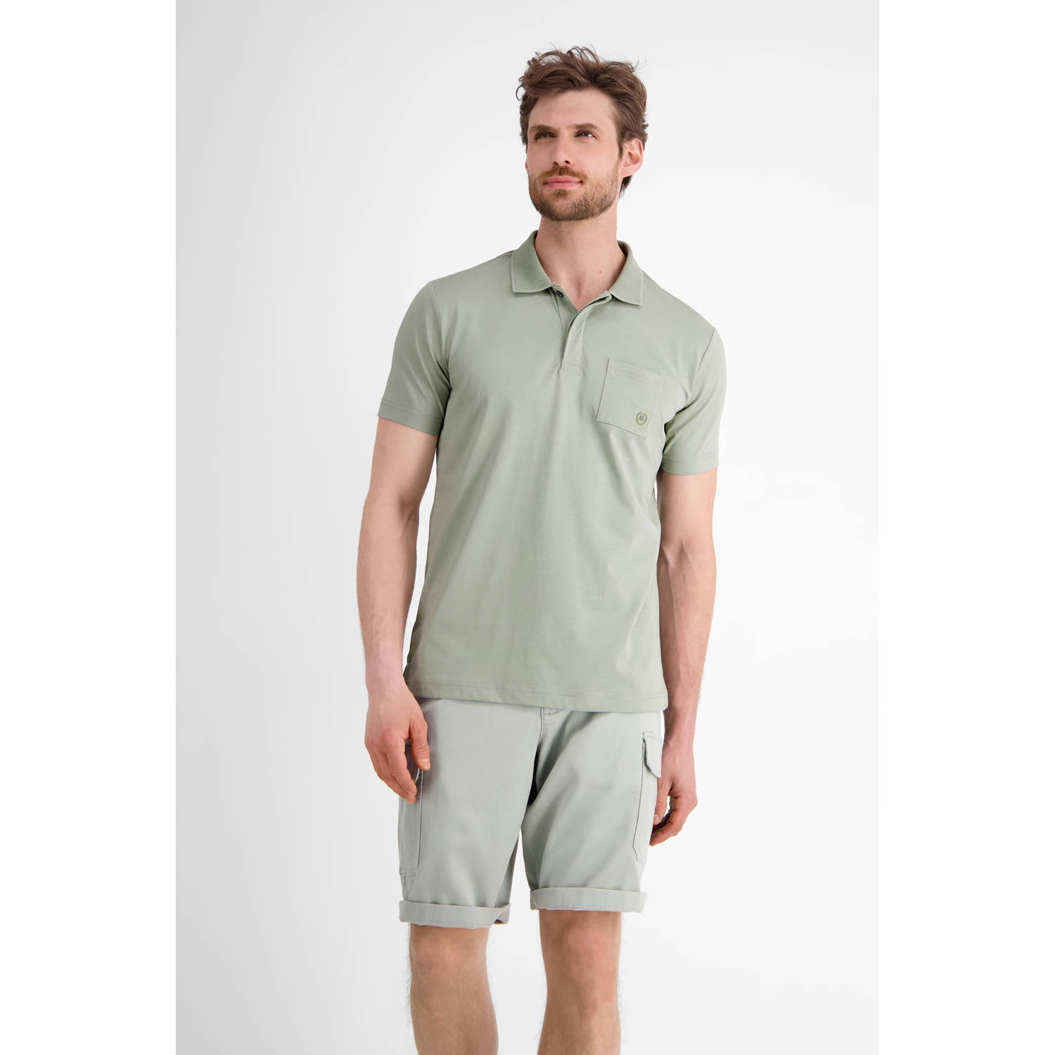 Lerros Poloshirt met geborduurd logo
