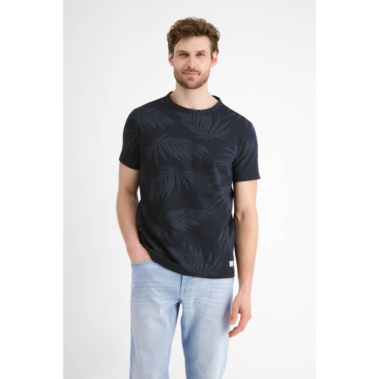 Lerros T-shirt met structuurmotief
