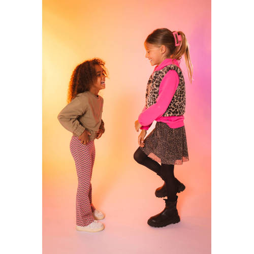 Quapi x Monique Smit imitatiebont gilet ZOE met panterprint bruin/zwart afbeelding