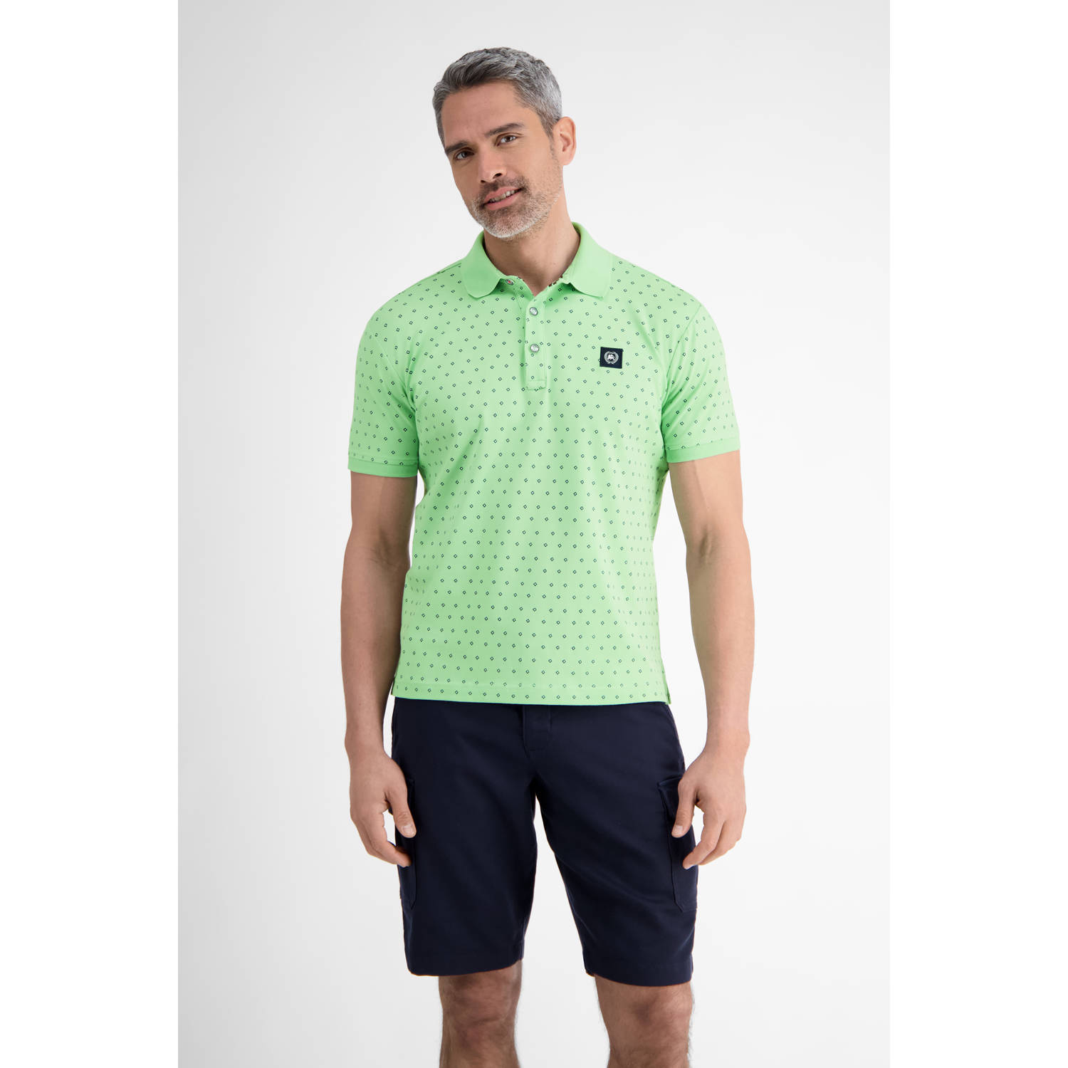LERROS regular polo groen
