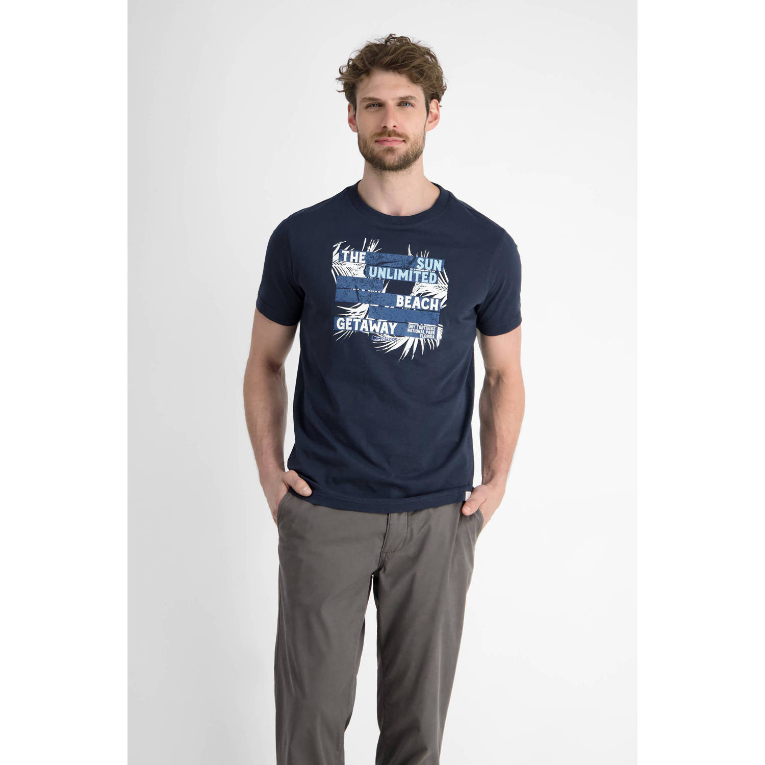 LERROS T-shirt donkerblauw