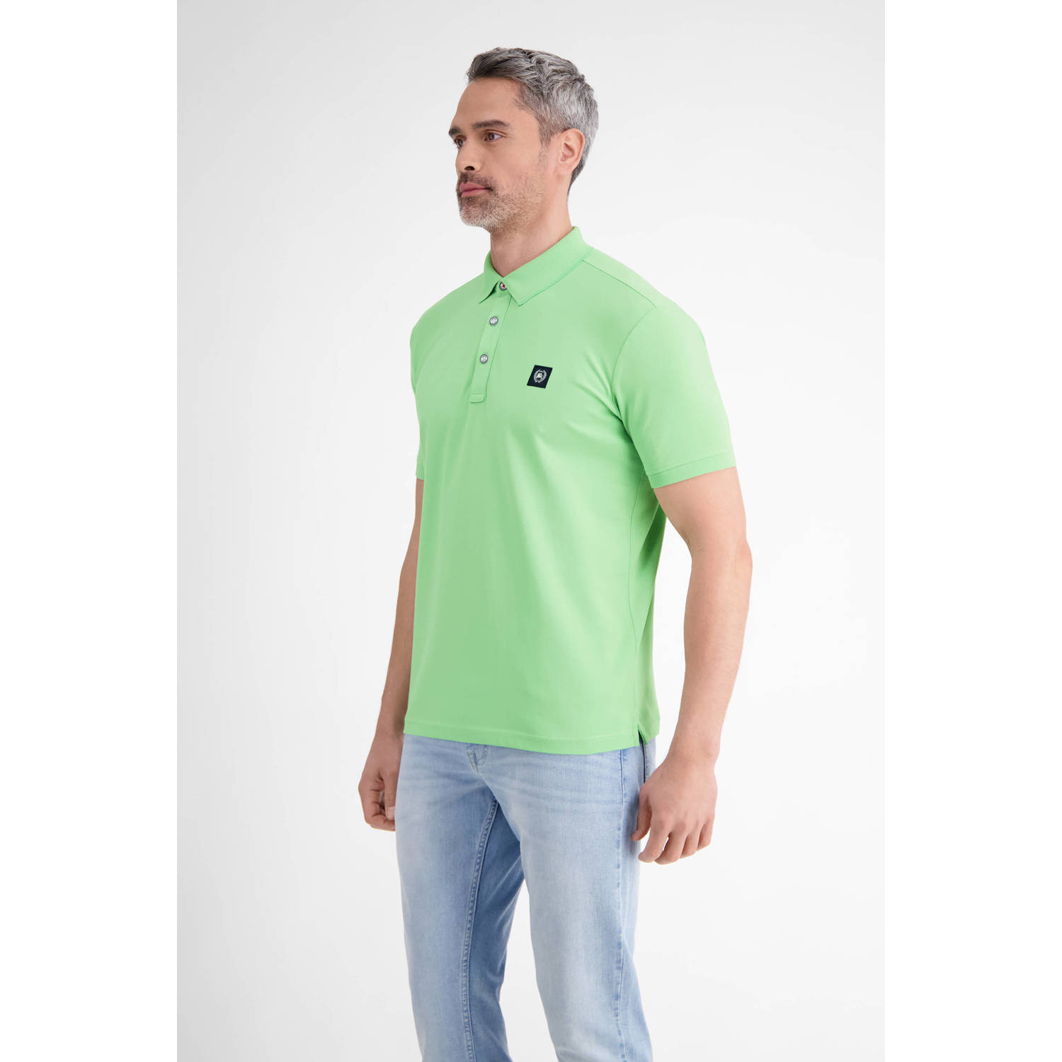 LERROS regular polo groen
