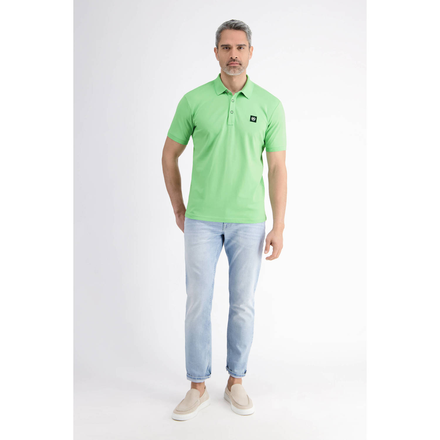 LERROS regular polo groen