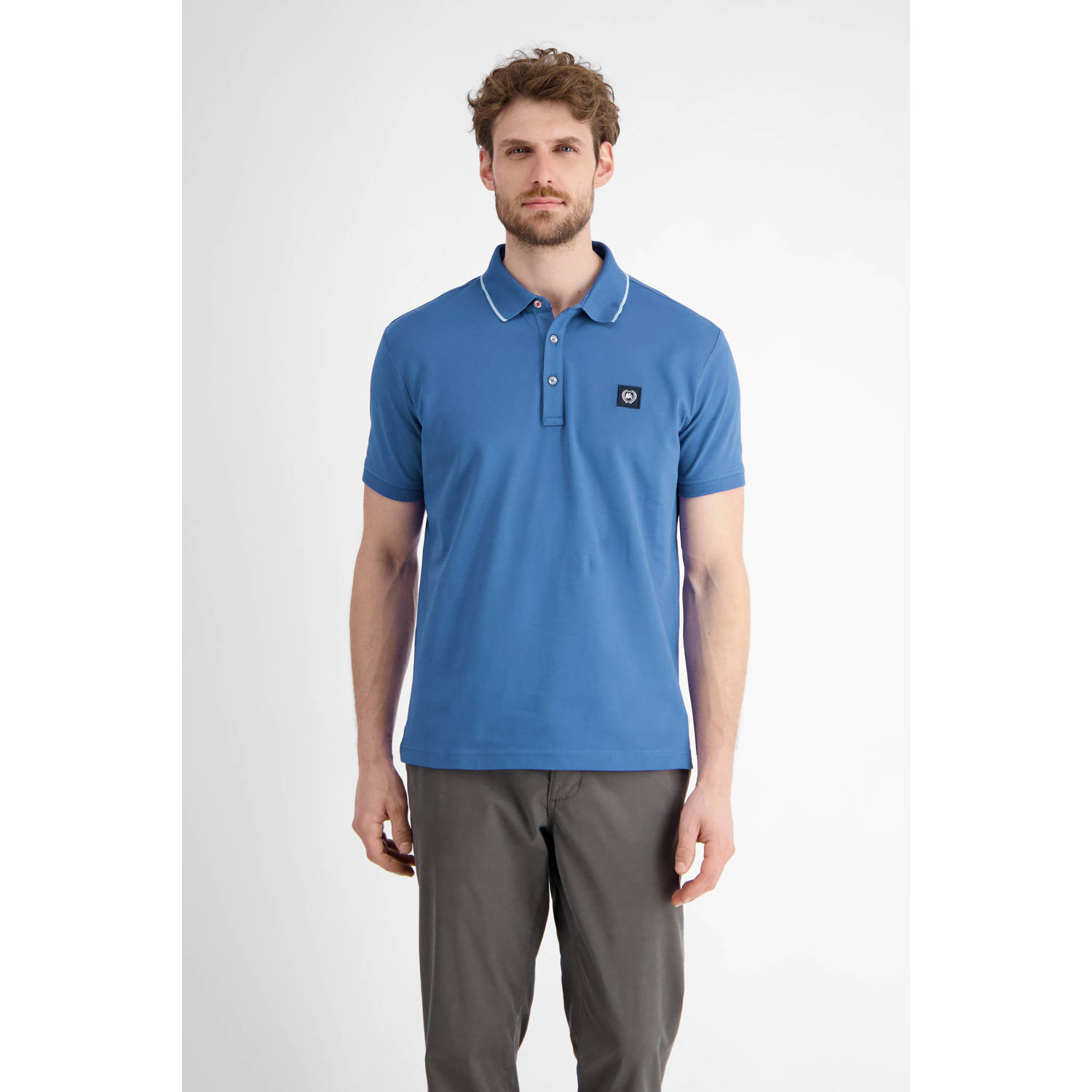 Lerros Poloshirt met geborduurd logo