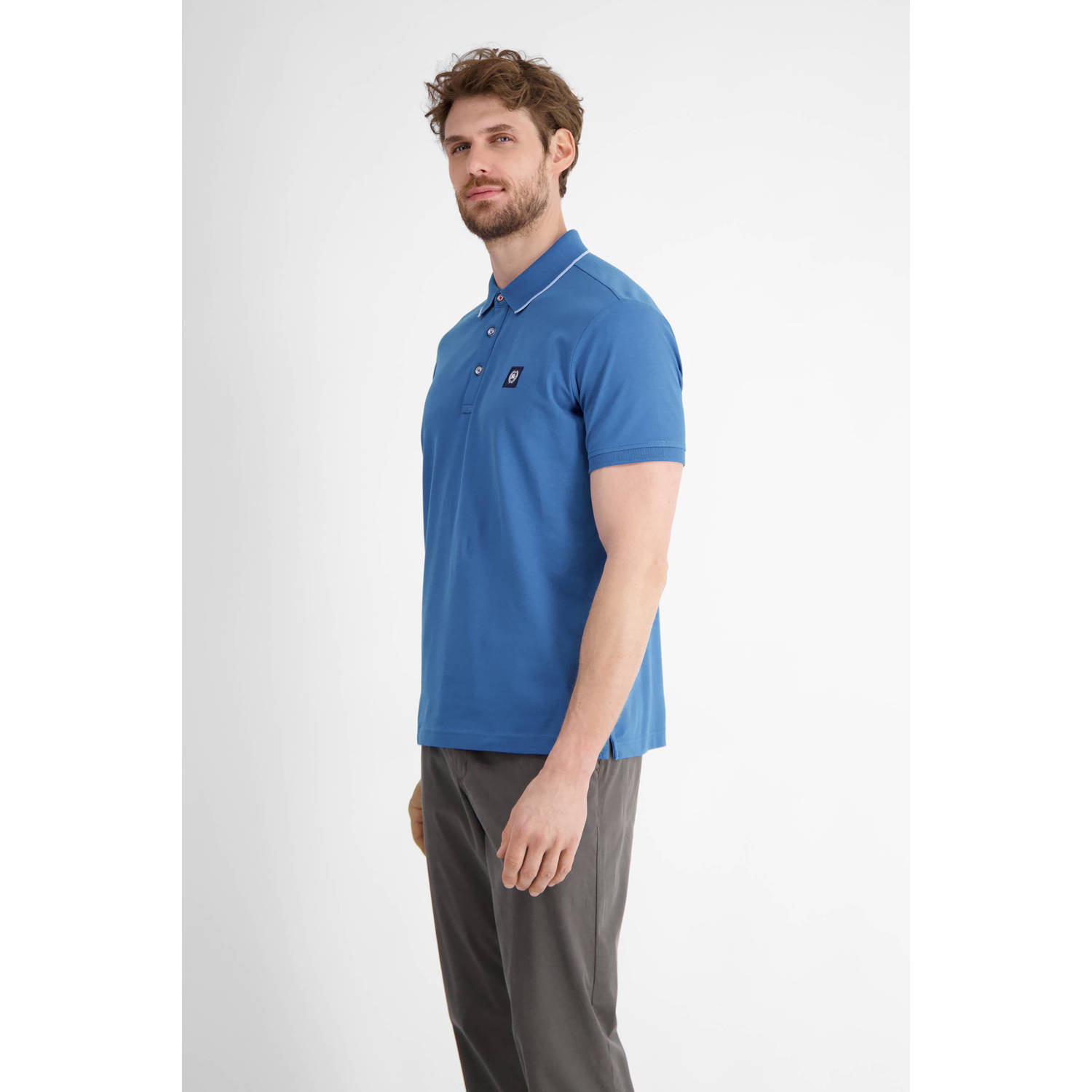 LERROS regular polo blauw