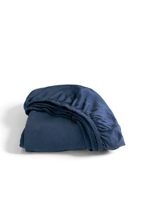 jersey-hoeslaken - donkerblauw (25 cm hoog)