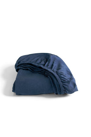 jersey-hoeslaken - donkerblauw (25 cm hoog)